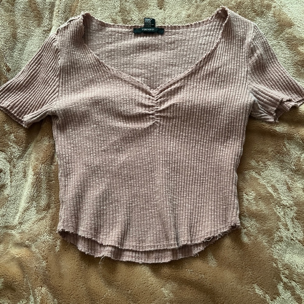 Mauve pink, scrunched in front, super cute!